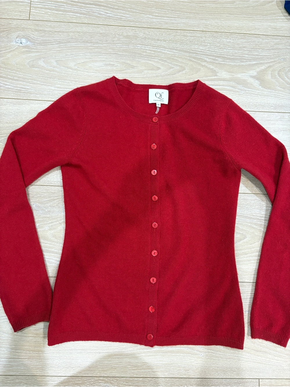 Qi Cashmere 100% Cashmere Women's Button Down Cardigan Size XS